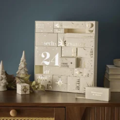 Adventskalender-Box zum Selbstbefüllen, creme