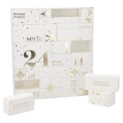 Adventskalender-Box zum Selbstbefüllen, creme