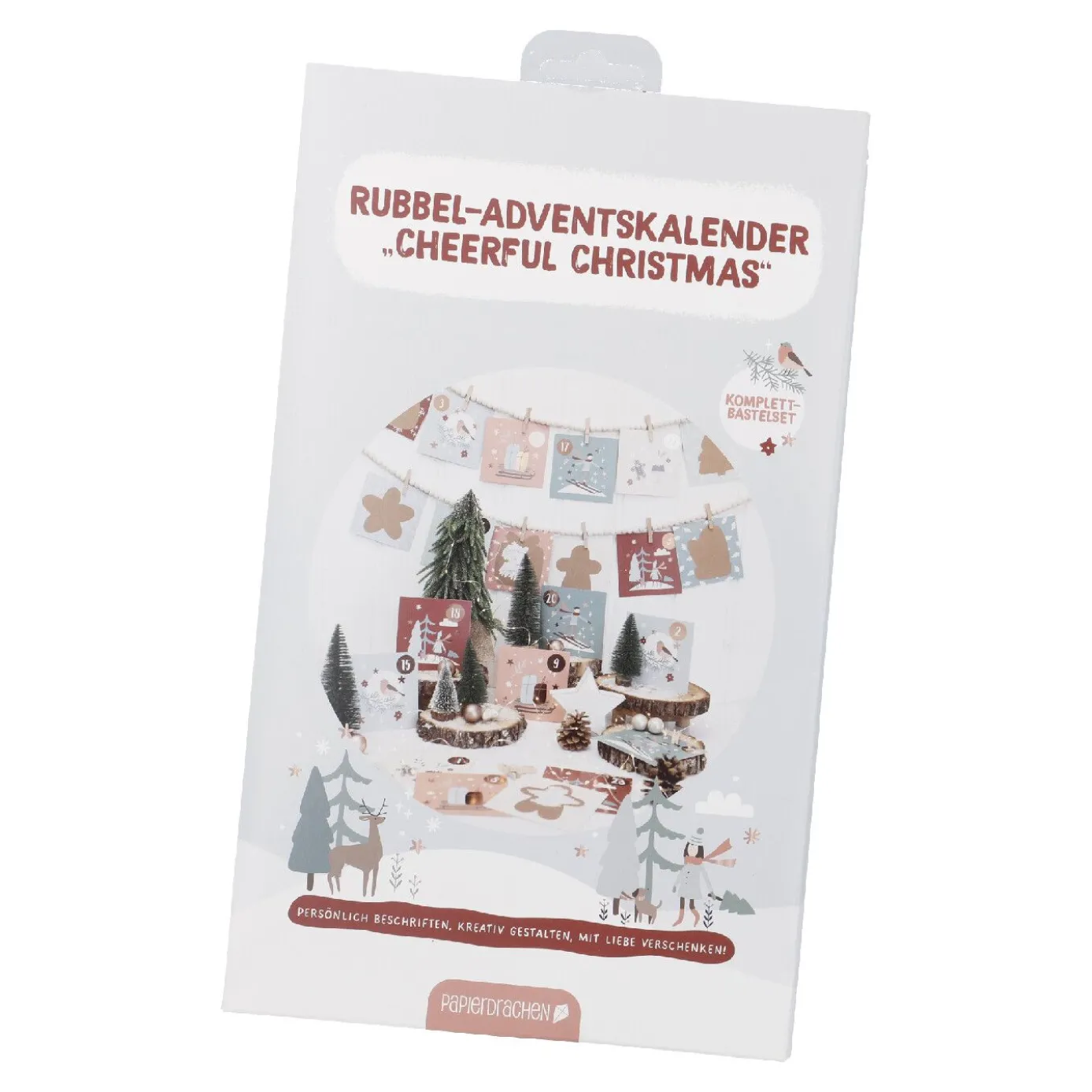 Adventskalender-Set Rubbel, rosa/blau
