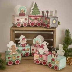 Adventskalender-Set Zug, bunt