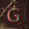Anhänger Buchstabe, G/rot, 10 cm