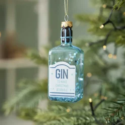 Anhänger Fancy, bunt, Gin/blau, 11 cm