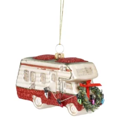 Anhänger Fancy, Edel, Wohnmobil/rot-grün, 11.5 x 6.5 cm