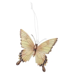 Anhänger Schmetterling, gelb, 8 x 7.5 cm