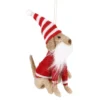 Anhänger Weihnachtstier, Bart/rot, 14 cm