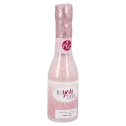 Badesalz in Sektflasche, Glitter/rosa, 130 g