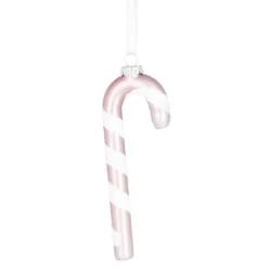 bAnhänger Zuckerstange, rosa/matt, 12 cm