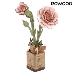 Bausatz 3D, Blume, Rose/pink