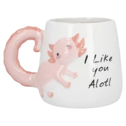 Becher Axolotl, rosa/weiß, 550 ml