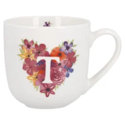 Becher Buchstabe/Flower-Herz, T, 450 ml