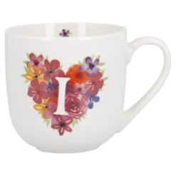 Becher Buchstabe/Flower-Herz, I, 450 ml