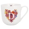 Becher Buchstabe/Flower-Herz, D, 450 ml