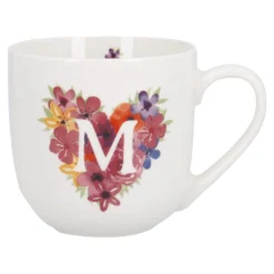 Becher Buchstabe/Flower-Herz, M, 450 ml