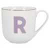 Becher Buchstabe mit Schlüsselanhänger, R/lila, 450 ml