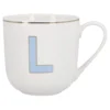 Becher Buchstabe mit Schlüsselanhänger, L/blau, 450 ml