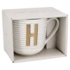 Becher Buchstabe/Streifen, H, 450 ml