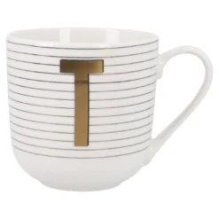 Becher Buchstabe/Streifen, T, 450 ml