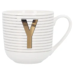 Becher Buchstabe/Streifen, Y, 450 ml