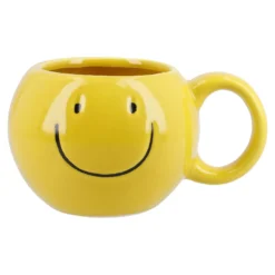 Becher Gesicht, gelb, 420 ml