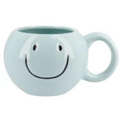 Becher Gesicht, türkis, 420 ml