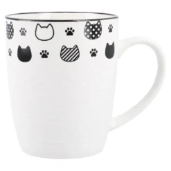 Becher Katzenrelief, Köpfe, 380 ml