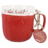 Becher Strick, rot, 350 ml