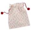 Beutel Zuckerstange mit Pompom-Band, 35 cm