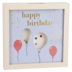 Bilderrahmen Geldgeschenk, Ballon/natur, 12 x 12 cm