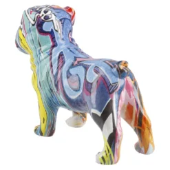 Deko-Hund Color, orange/bunt, 21 x 7.5 x 16.5 cm
