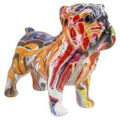 Deko-Hund Color, orange/bunt, 21 x 7.5 x 16.5 cm