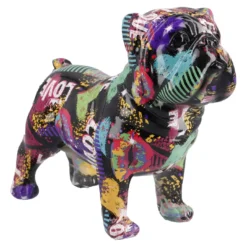 Deko-Hund Color, schwarz/bunt, 21 x 7.5 x 16.5 cm