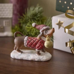 Deko-Hund Weihnachten, Kugel, 12 cm