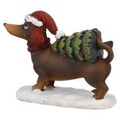 Deko-Hund Weihnachten, Tanne, 12 cm