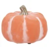 Deko-Kürbis, geweißt/orange, 15 x 11 cm