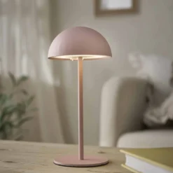 Deko-Leuchte Halbrund, pink, 20 cm