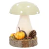 Deko-Pilz auf Holzscheibe, grün, 12 cm