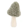 Deko-Pilz Filz, spitz/grün, 7.5 x 12.5 cm