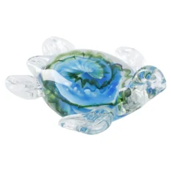 Deko-Schildkröte, blau/grün, 12 cm