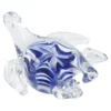 Deko-Schildkröte, blau/weiß, 12 cm
