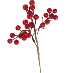 Deko-Stecker, Beeren groß, rot, 20 cm