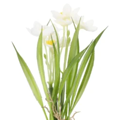 Deko-Stecker Frühblüher, Narzisse/weiß, 22 cm