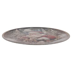 Deko-Teller Weihnachtsmann, 33 cm