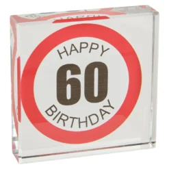 Deko-Würfel Geburtstag, 60, 7.8 cm