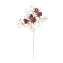 Distelzweig, dunkelrot/gold, 32 cm