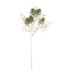 Distelzweig, grün/gold, 32 cm