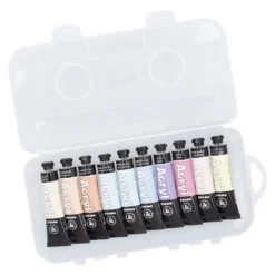 10er-Set Acrylfarben, pastell, 10 x 18 ml