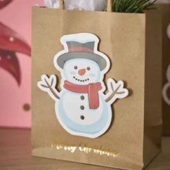 2er Set Geschenktüte Schneemann, 11.2 x 14 cm