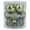 12er Set Glaskugeln, 2,5 cm, moosgrün