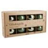 8er Set Glaskugeln 8 cm, moosgrün