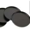 4er Set Kerzenuntersetzer, schwarz
